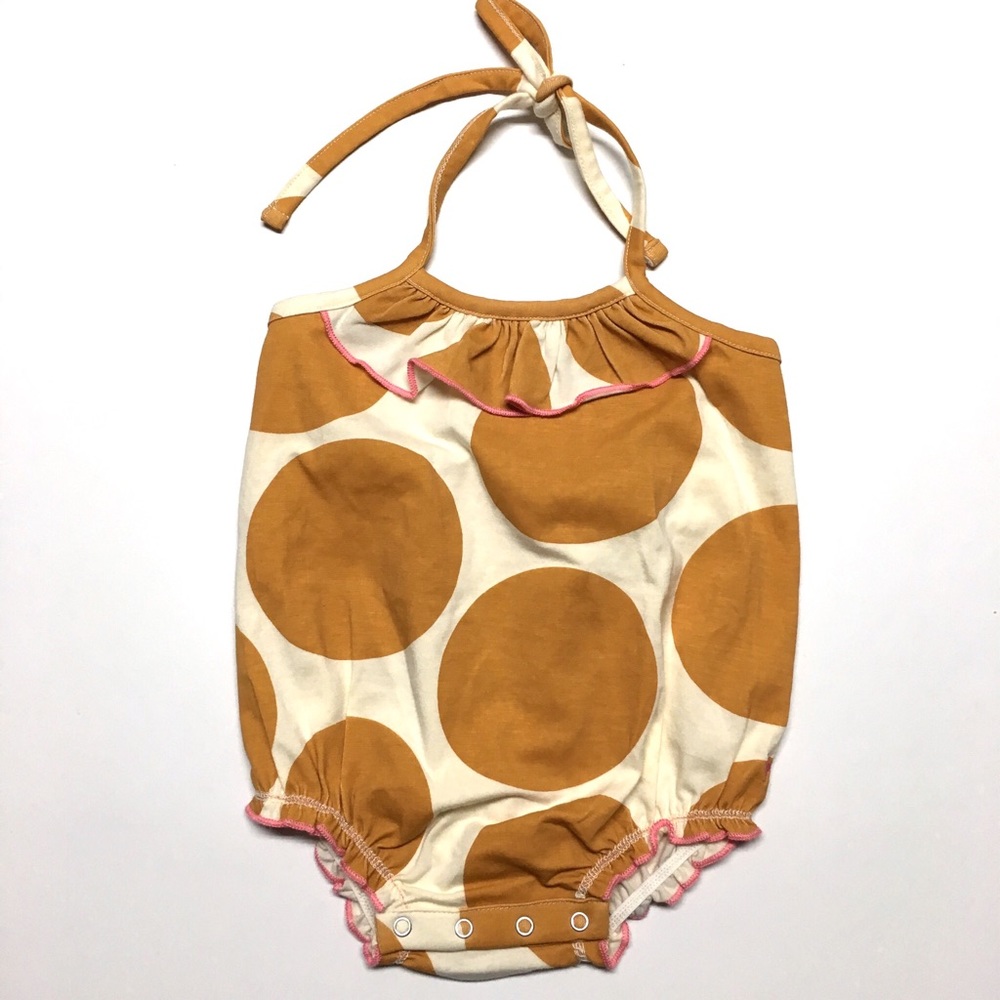 Pink Chicken Spot Bubble Baby Romper 3-6 Months